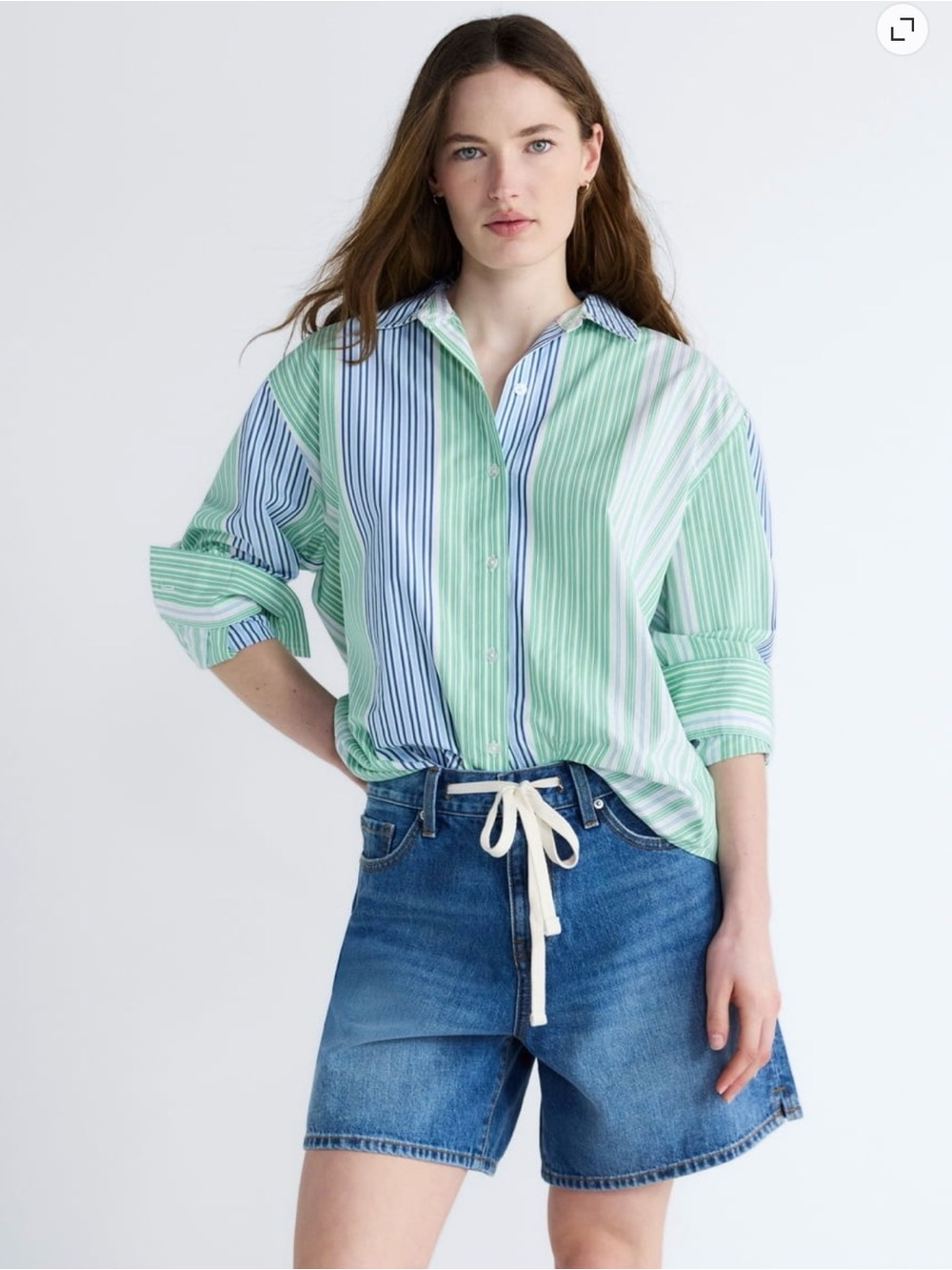 NWT Relaxed Button Down Cotton Shirt for Women from Free Assembly